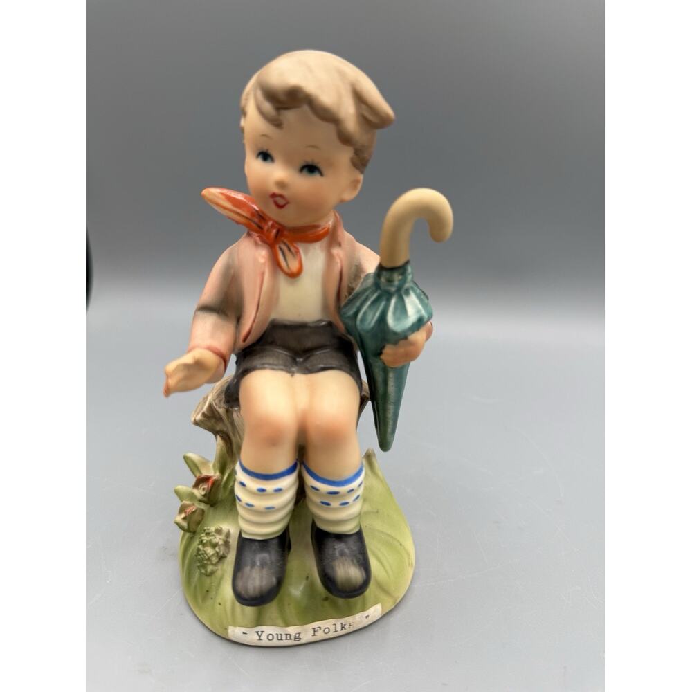 Vintage Erich Stauffer “Young Folks” Boy Figurine #8515 Japan Hummel Style 6”